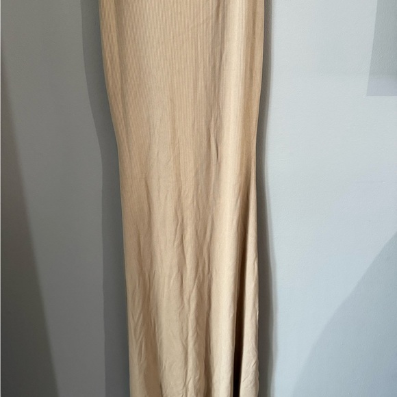 NIRA Elegant Tan Maxi Dress - Picture 2 of 5